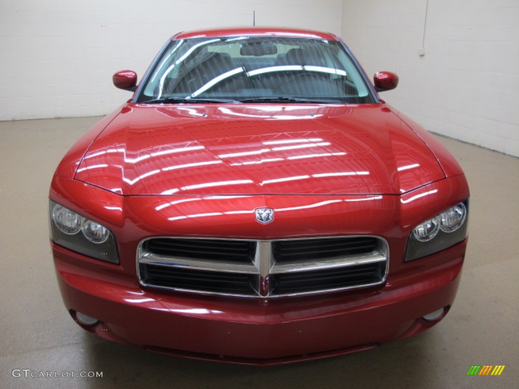 2008 Charger R/T - Inferno Red Crystal Pearl / Dark Slate Gray photo #2