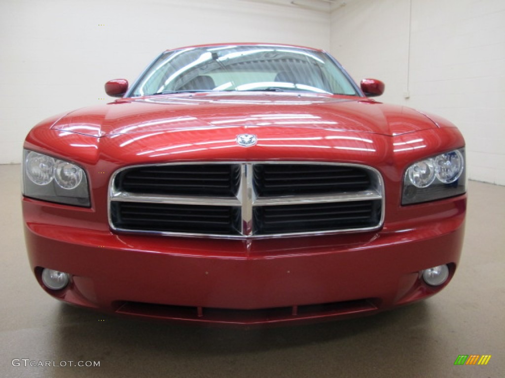 2008 Charger R/T - Inferno Red Crystal Pearl / Dark Slate Gray photo #3