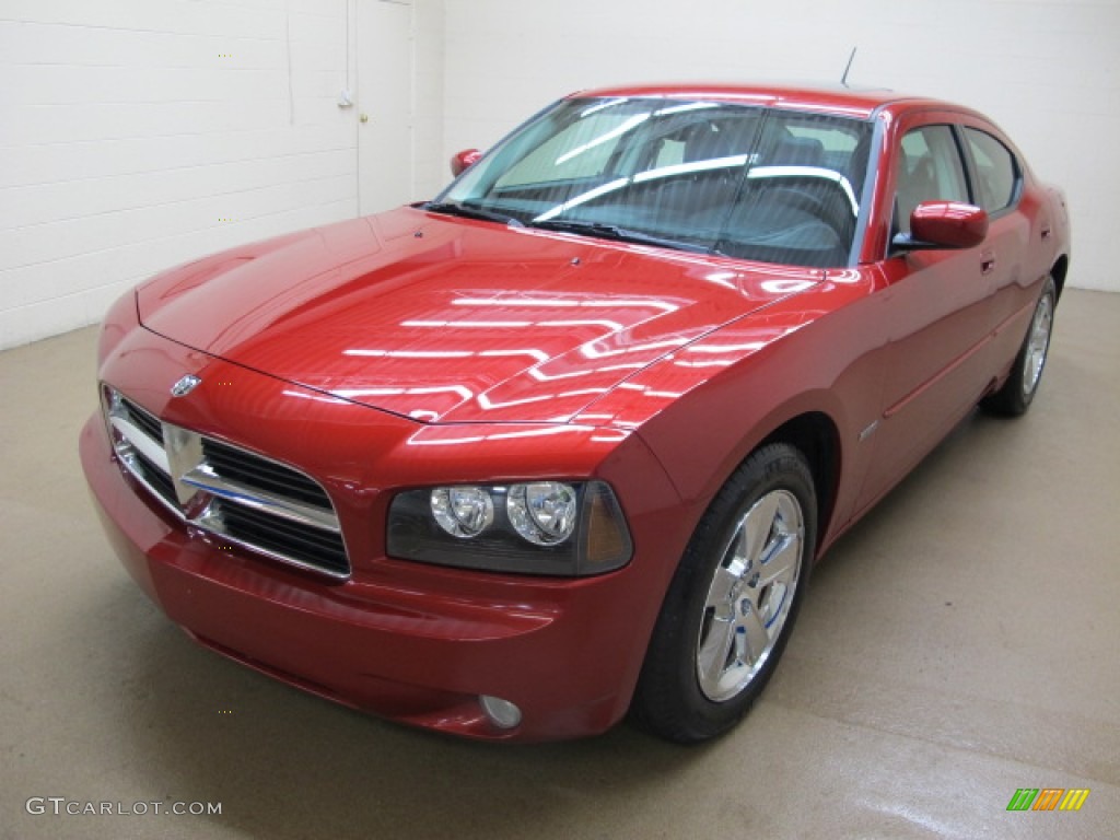 2008 Charger R/T - Inferno Red Crystal Pearl / Dark Slate Gray photo #4