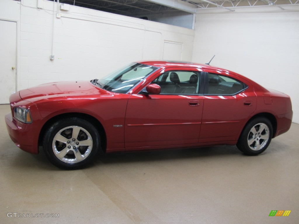2008 Charger R/T - Inferno Red Crystal Pearl / Dark Slate Gray photo #5