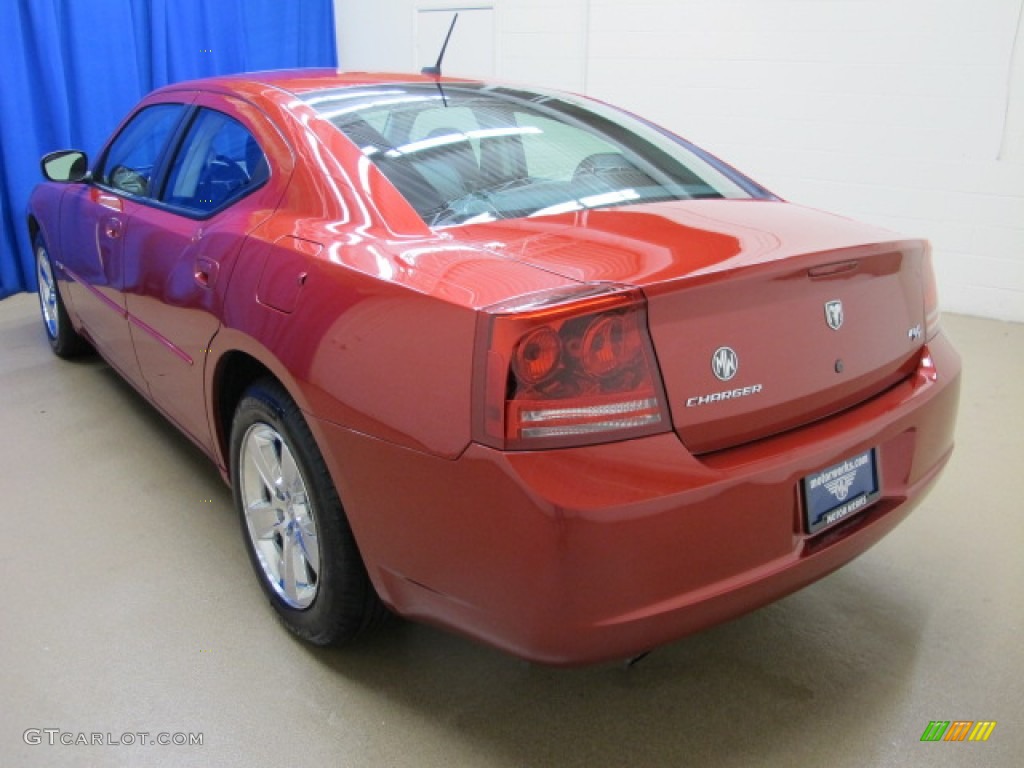 2008 Charger R/T - Inferno Red Crystal Pearl / Dark Slate Gray photo #6