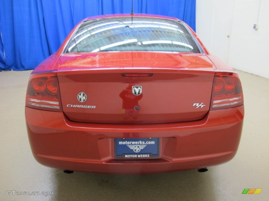 2008 Charger R/T - Inferno Red Crystal Pearl / Dark Slate Gray photo #7