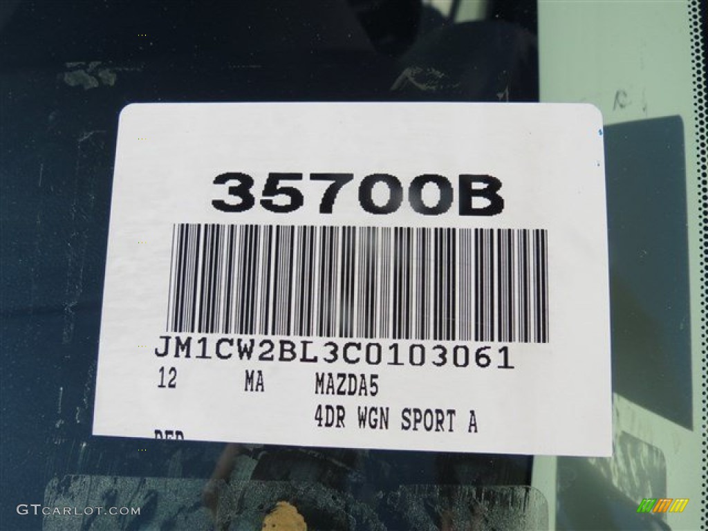 2012 MAZDA5 Sport - Copper Red Mica / Sand photo #19