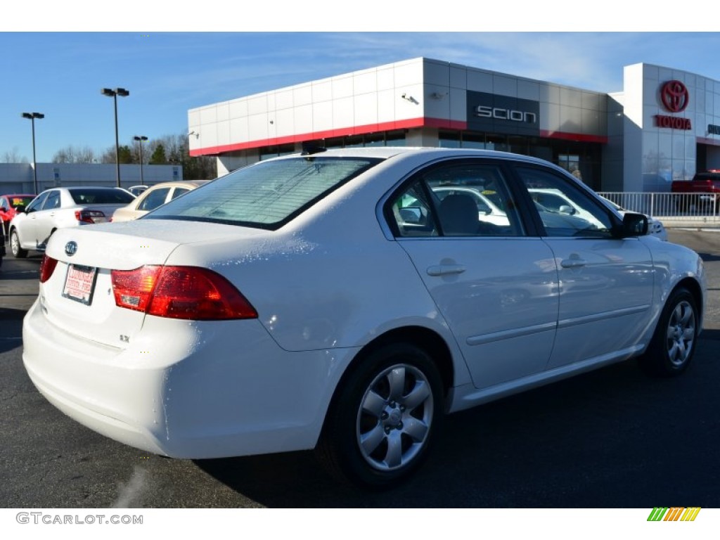 2010 Optima LX - Clear White / Gray photo #4