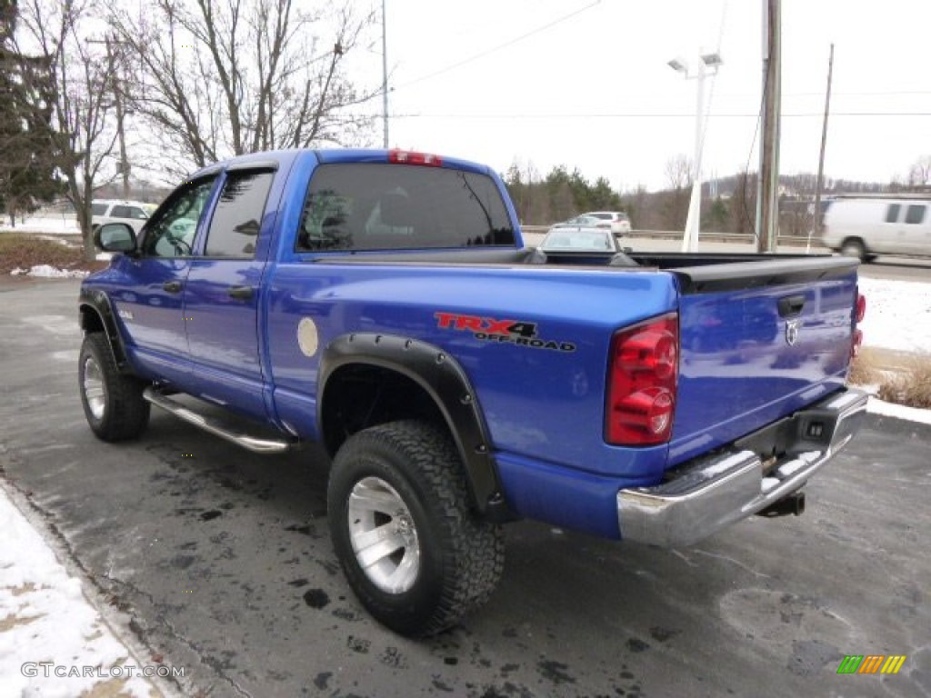 2008 Ram 1500 TRX4 Quad Cab 4x4 - Electric Blue Pearl / Medium Slate Gray photo #6