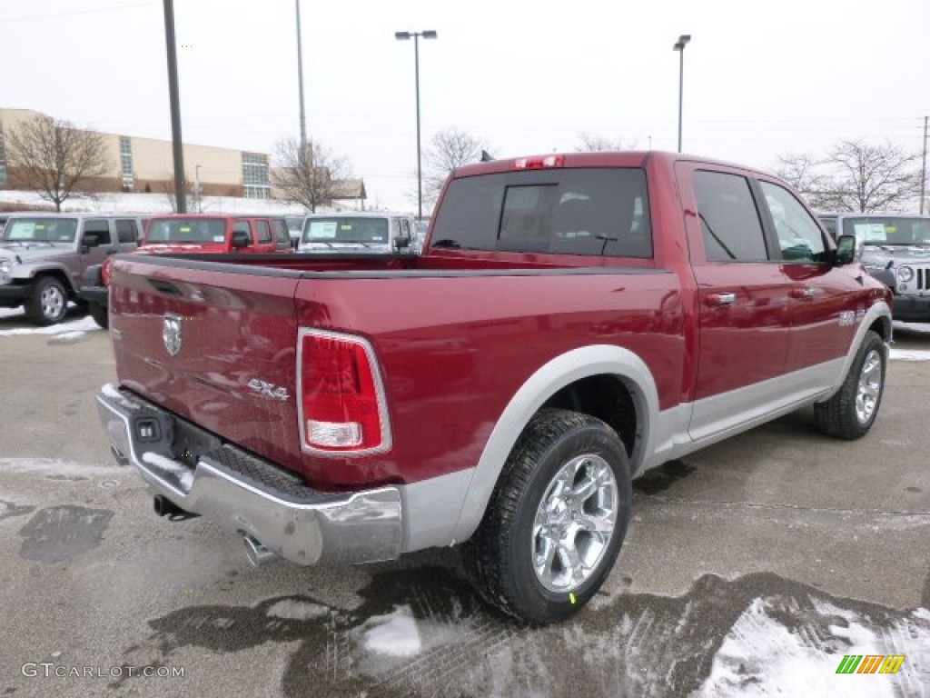 2014 1500 Laramie Crew Cab 4x4 - Deep Cherry Red Crystal Pearl / Black photo #6