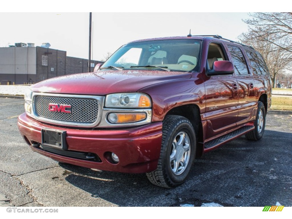 2002 Yukon XL Denali AWD - Garnet Red Metallic / Sandstone photo #1