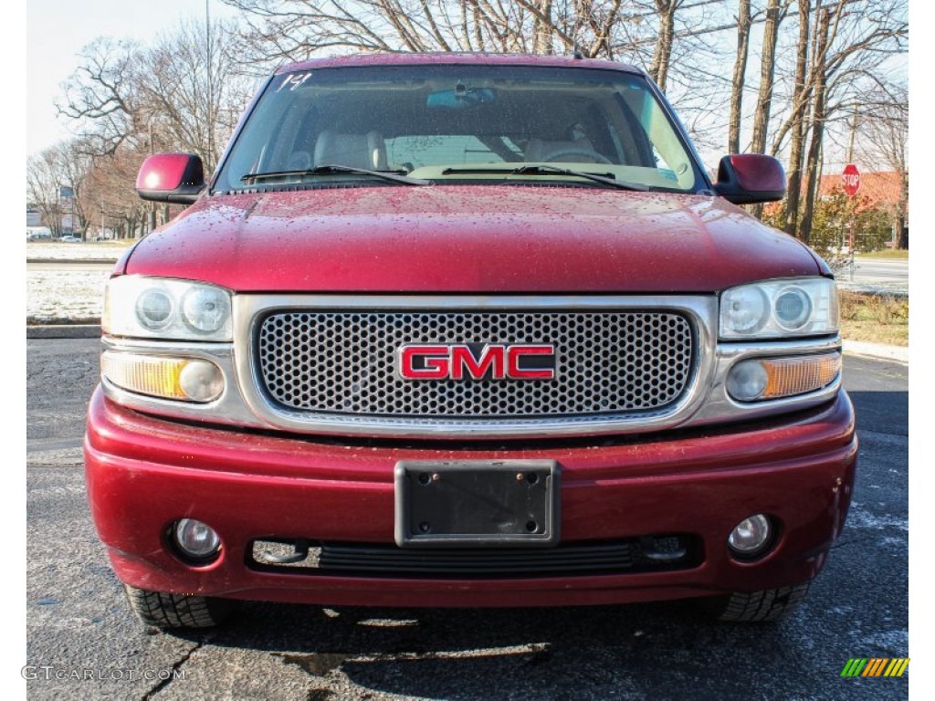 2002 Yukon XL Denali AWD - Garnet Red Metallic / Sandstone photo #2