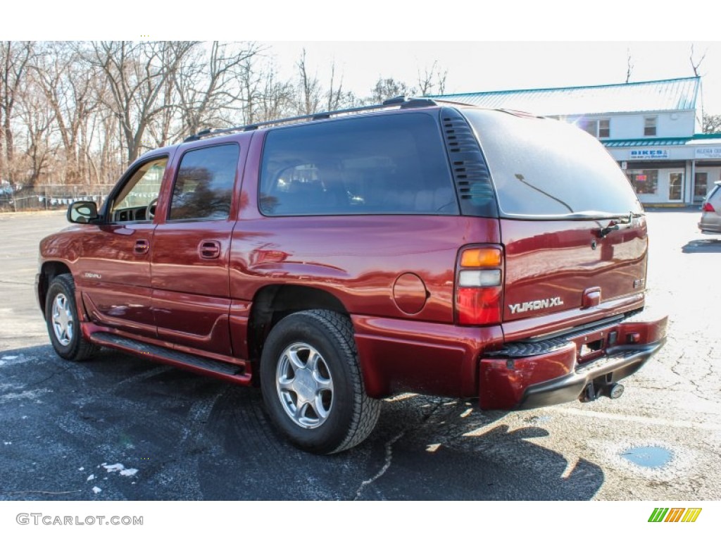 2002 Yukon XL Denali AWD - Garnet Red Metallic / Sandstone photo #4