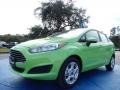 2014 Green Envy Ford Fiesta SE Sedan  photo #1