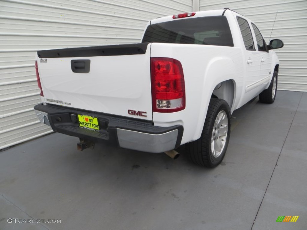 2008 Sierra 1500 SLE Crew Cab - Summit White / Light Titanium photo #4