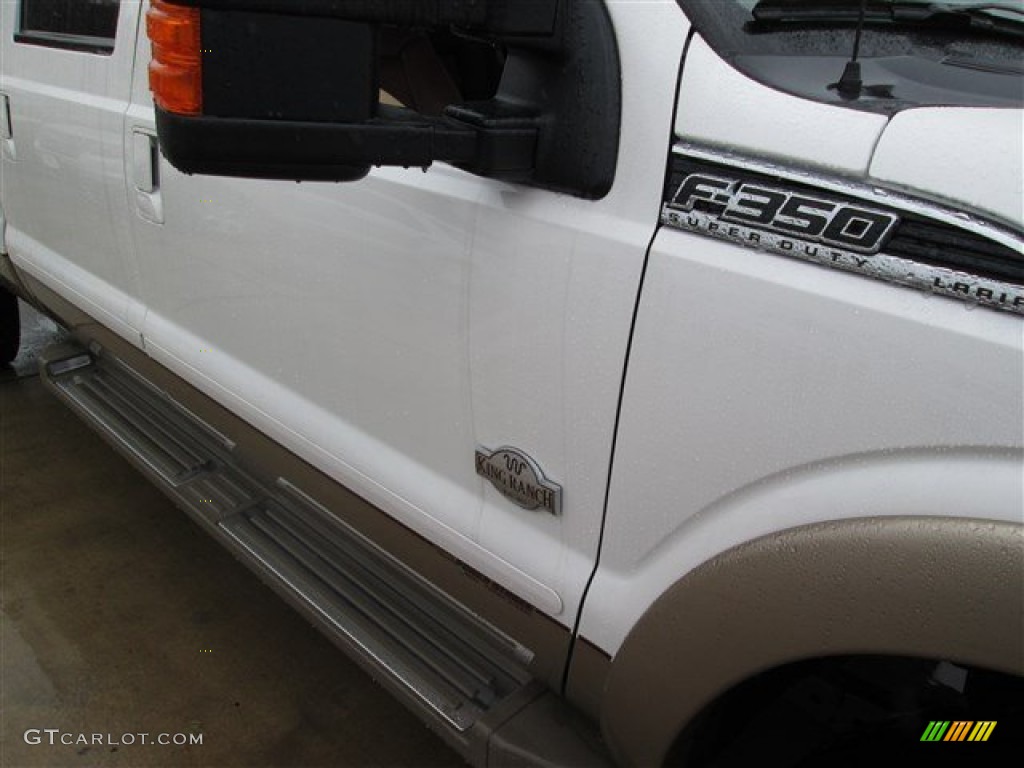 2014 F350 Super Duty King Ranch Crew Cab 4x4 - White Platinum Tri-Coat / King Ranch Chaparral Leather photo #9