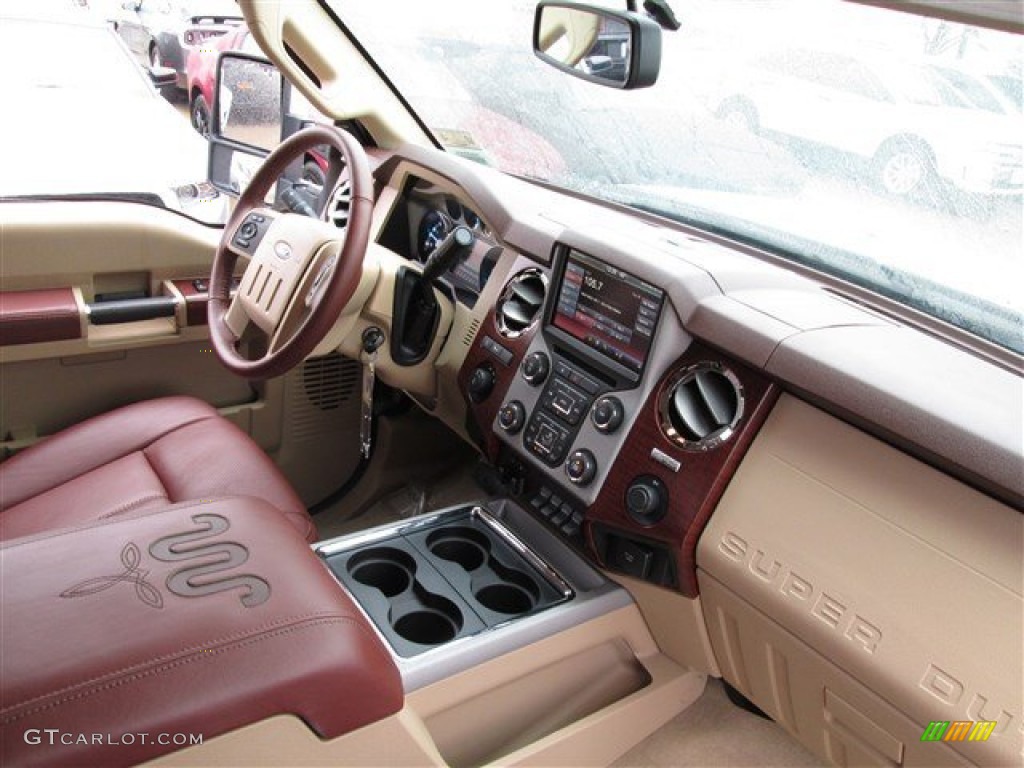2014 F350 Super Duty King Ranch Crew Cab 4x4 - White Platinum Tri-Coat / King Ranch Chaparral Leather photo #12