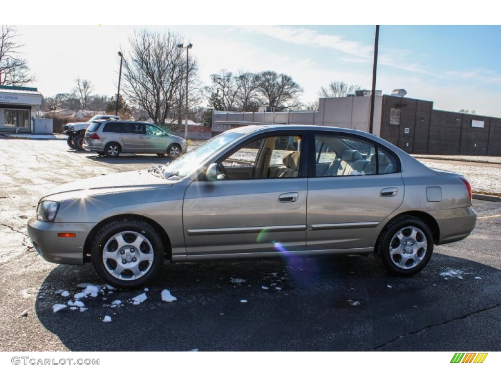 2002 Elantra GLS Sedan - Champagne Beige / Beige photo #3