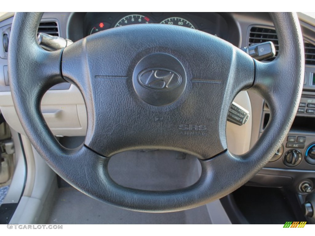 2002 Elantra GLS Sedan - Champagne Beige / Beige photo #14