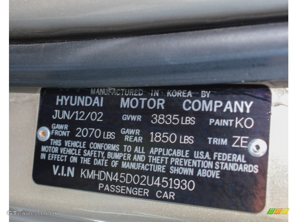 2002 Elantra GLS Sedan - Champagne Beige / Beige photo #17