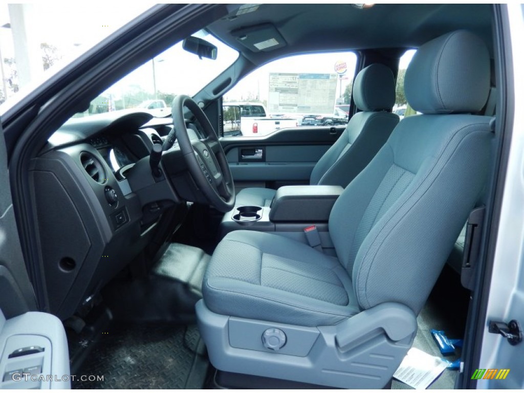 Steel Grey Interior 2014 Ford F150 STX SuperCab Photo #88741647