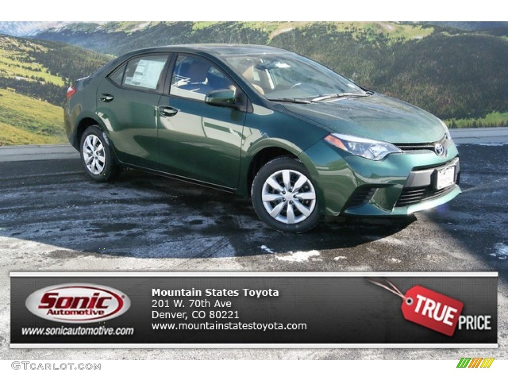 2014 Corolla LE - 4Evergreen Mica / Amber photo #1