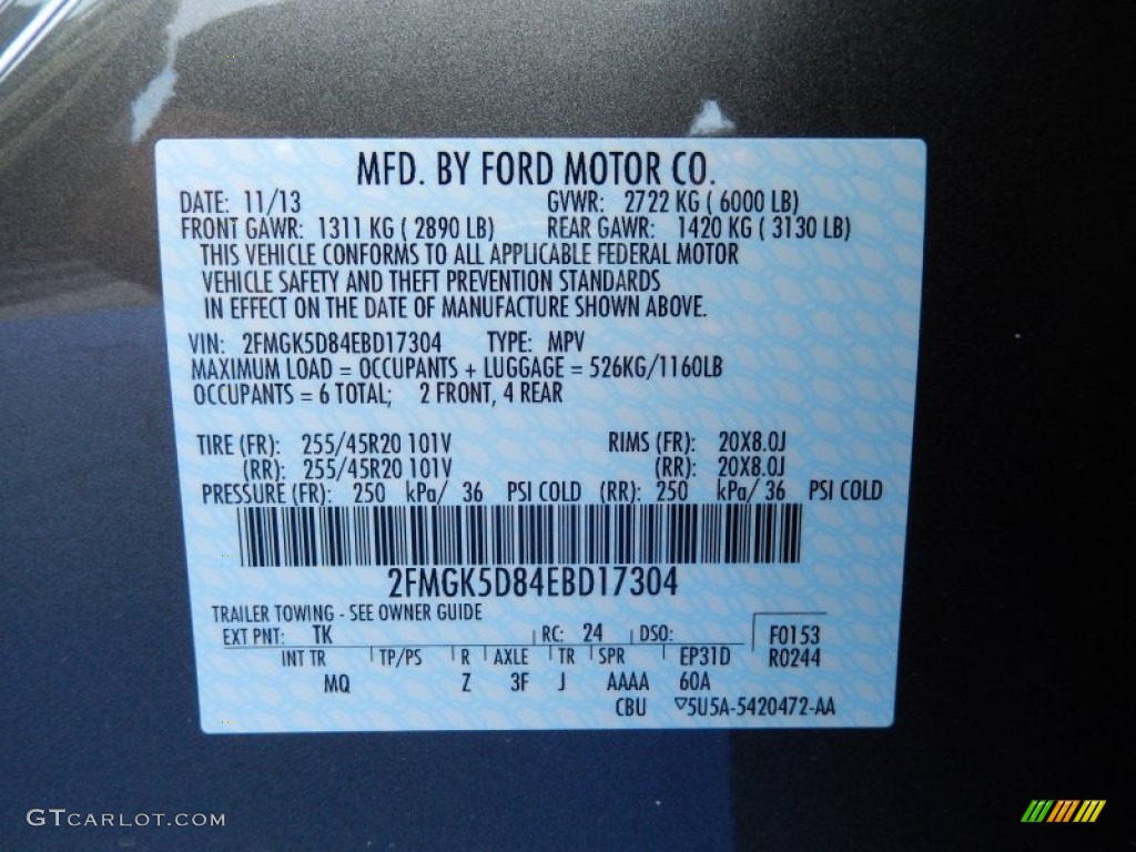 2014 Flex Color Code TK for Mineral Gray Photo #88743894