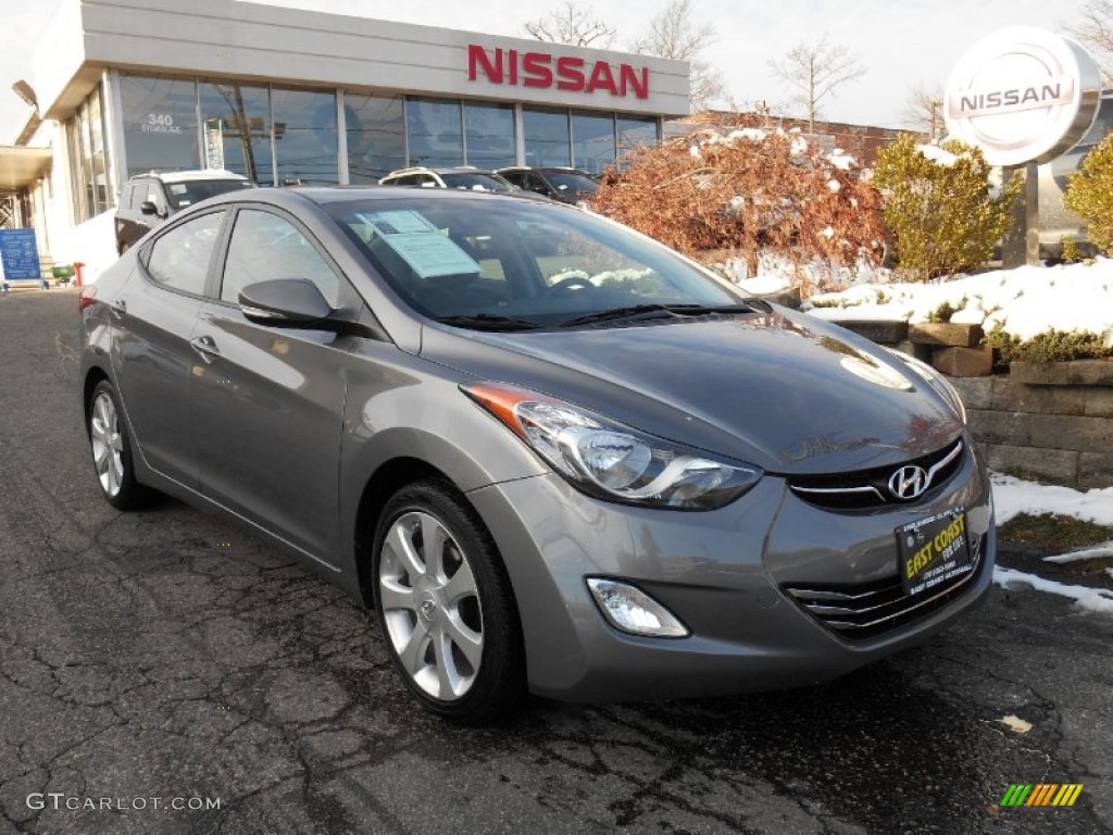 2012 Elantra Limited - Harbor Gray Metallic / Black photo #1