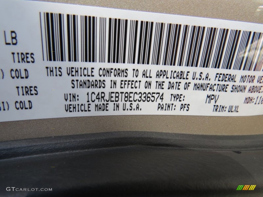 2014 Grand Cherokee Limited - Cashmere Pearl / New Zealand Black/Light Frost photo #11