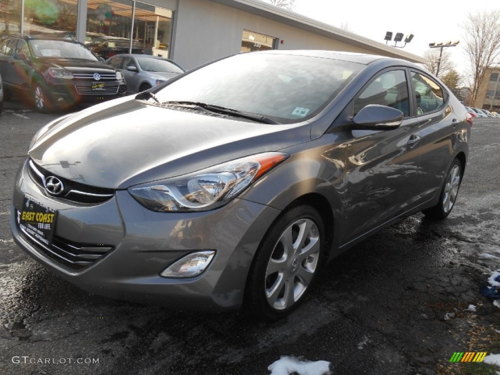 2012 Elantra Limited - Harbor Gray Metallic / Black photo #3