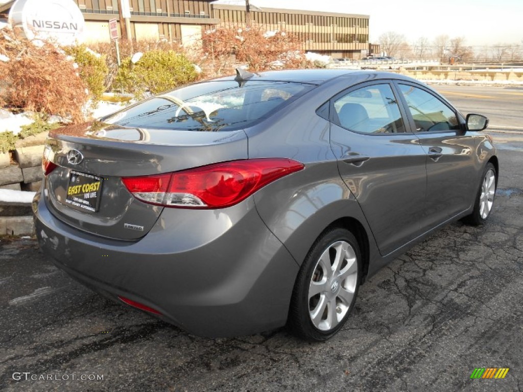 2012 Elantra Limited - Harbor Gray Metallic / Black photo #4