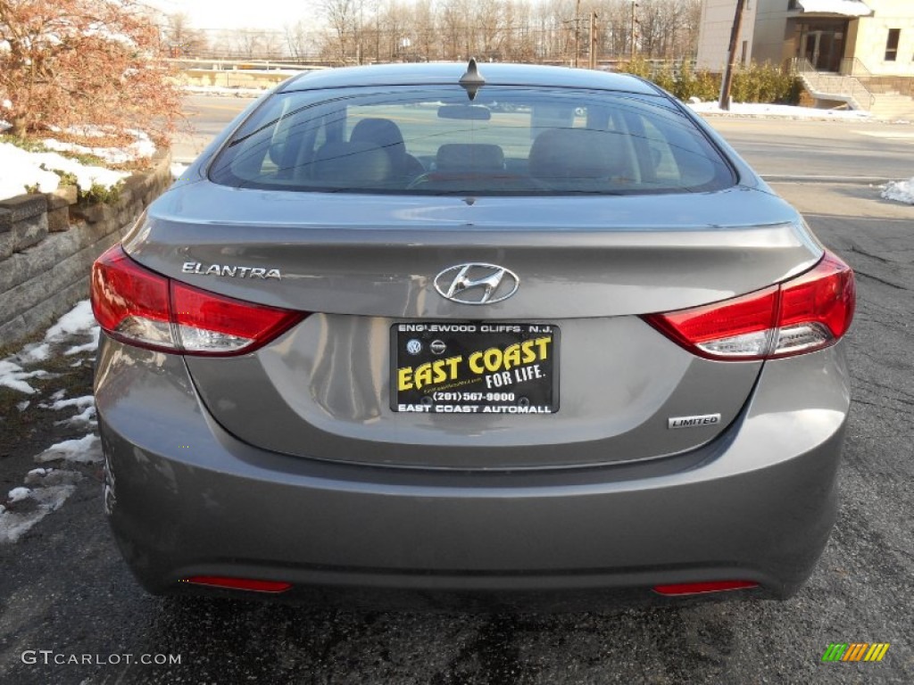 2012 Elantra Limited - Harbor Gray Metallic / Black photo #5