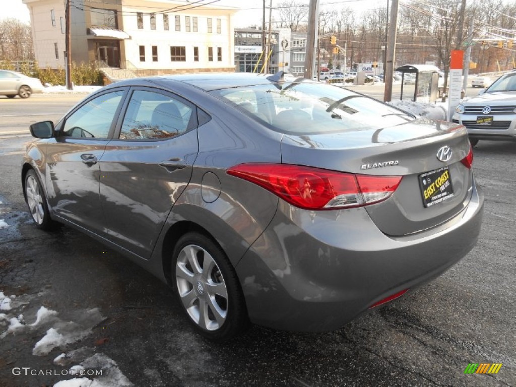 2012 Elantra Limited - Harbor Gray Metallic / Black photo #7