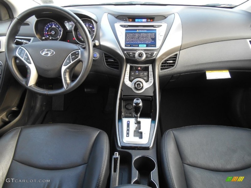 2012 Elantra Limited - Harbor Gray Metallic / Black photo #9