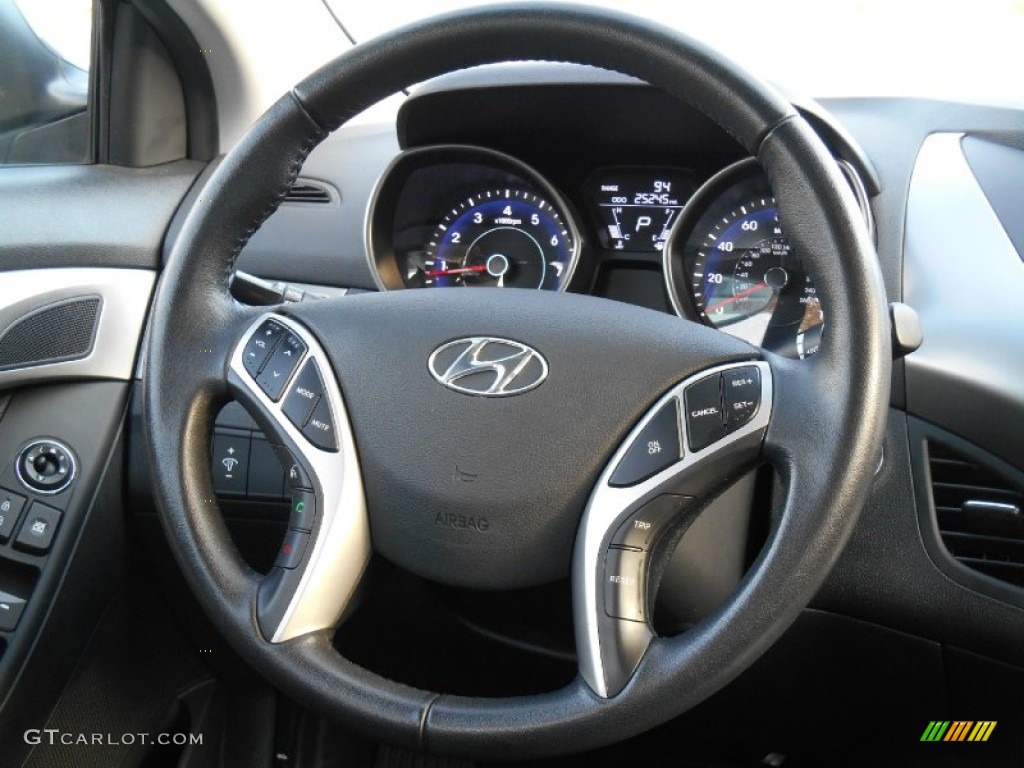 2012 Elantra Limited - Harbor Gray Metallic / Black photo #12