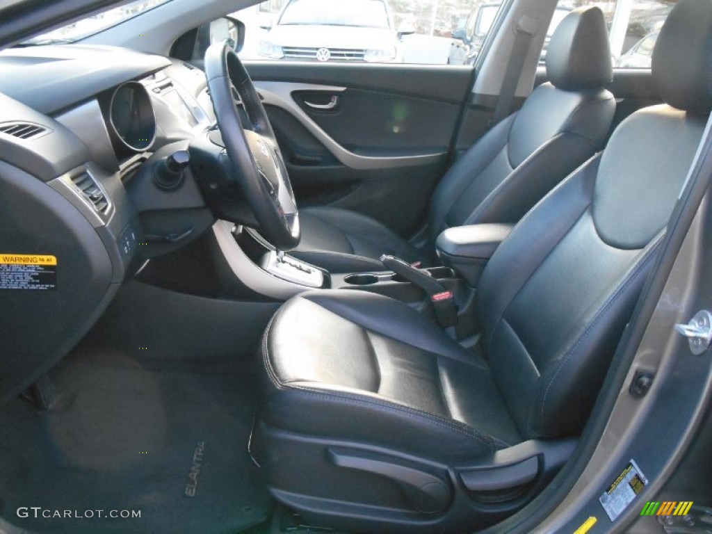 2012 Elantra Limited - Harbor Gray Metallic / Black photo #15