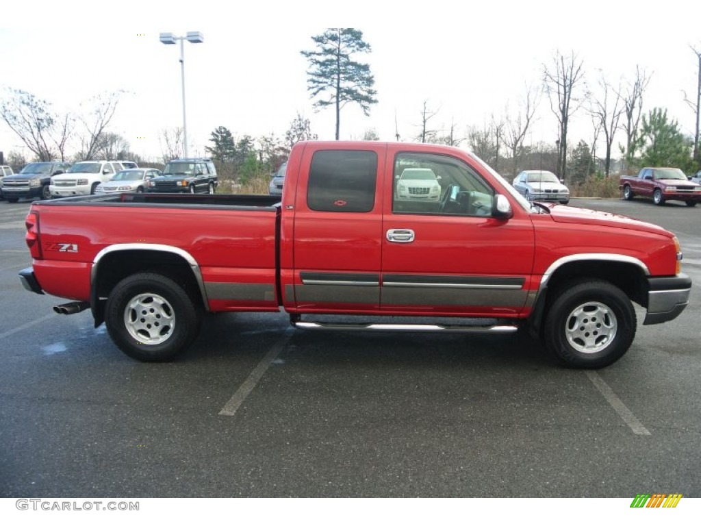 2003 Silverado 1500 LS Extended Cab 4x4 - Victory Red / Tan photo #6