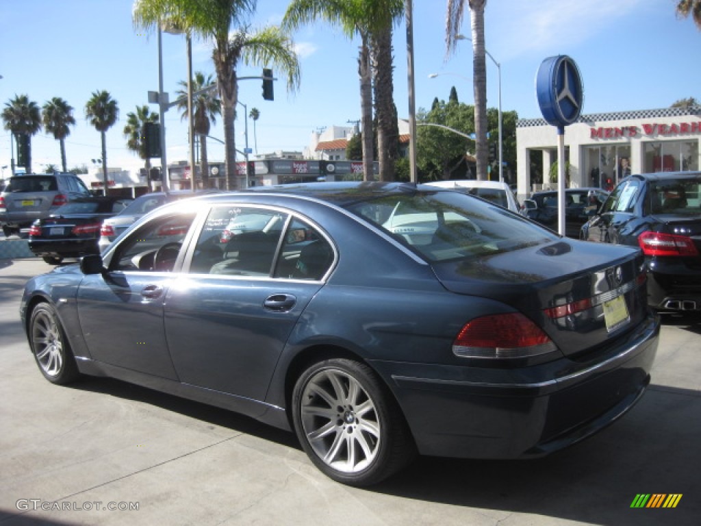 2003 7 Series 745Li Sedan - Toledo Blue Metallic / Basalt Grey/Flannel Grey photo #4