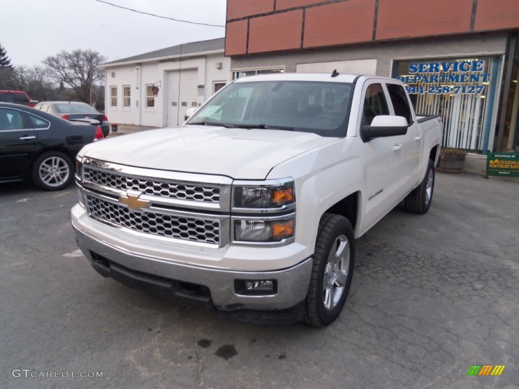 2014 Silverado 1500 LT Crew Cab 4x4 - White Diamond Tricoat / Cocoa/Dune photo #3