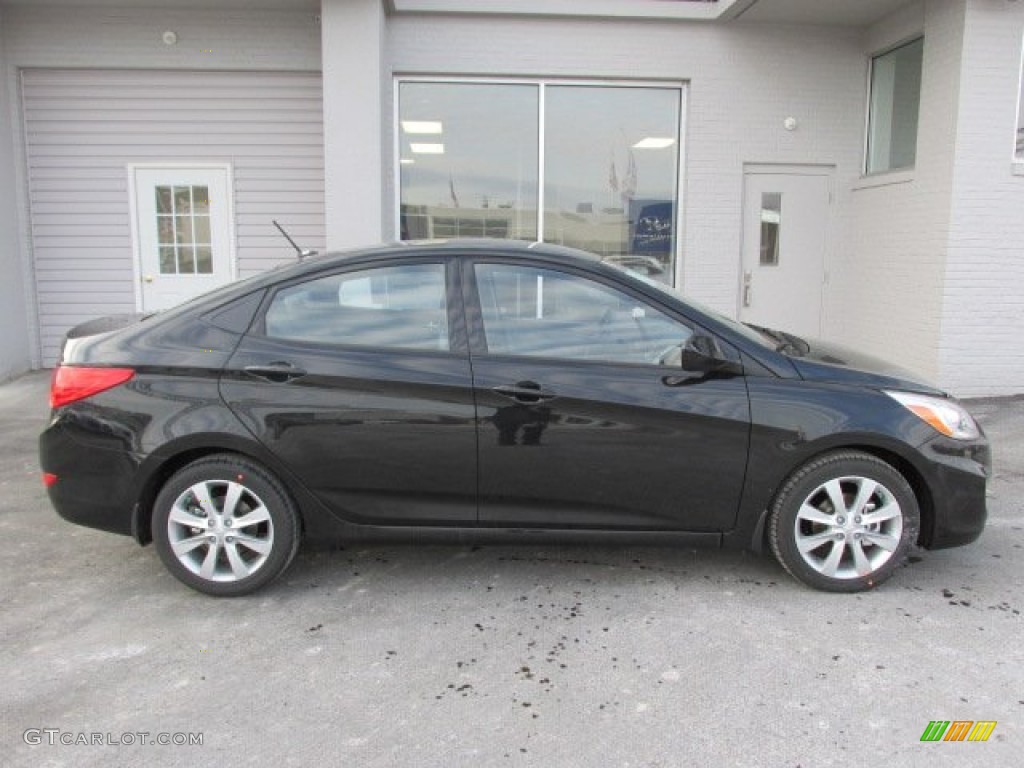 Ultra Black 2014 Hyundai Accent GLS 4 Door Exterior Photo #88752335