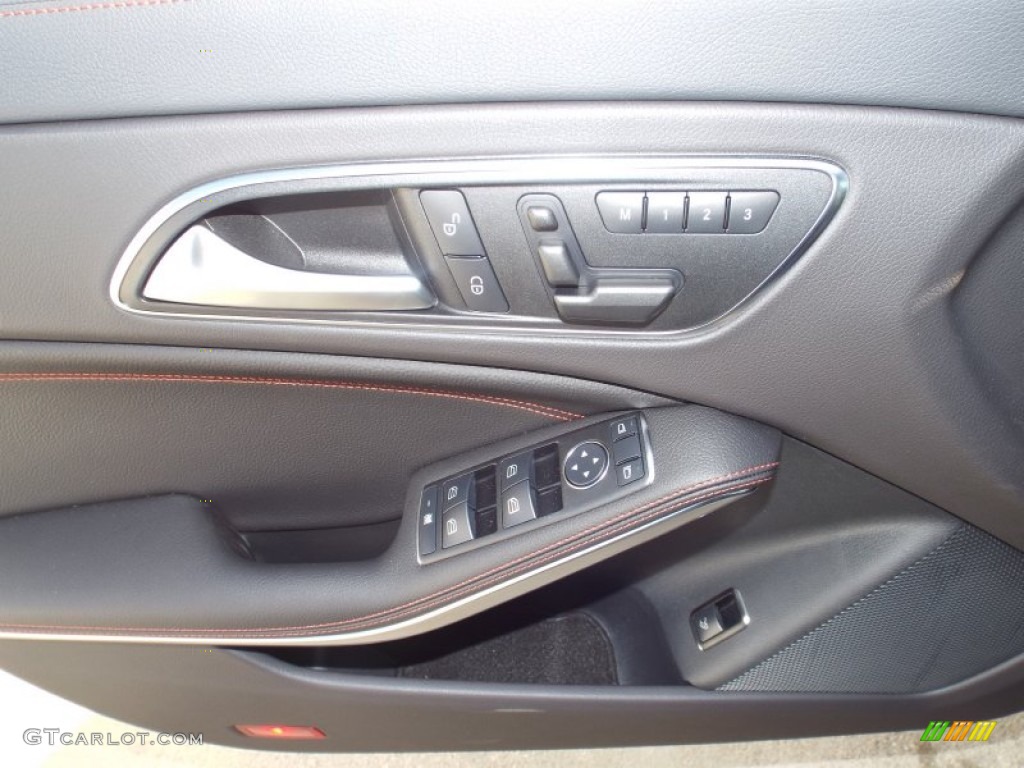 2014 Mercedes-Benz CLA 45 AMG AMG Black/Red Cut Door Panel Photo #88752765