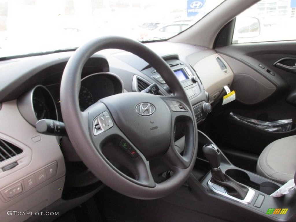 2014 Hyundai Tucson GLS AWD Beige Steering Wheel Photo #88753557