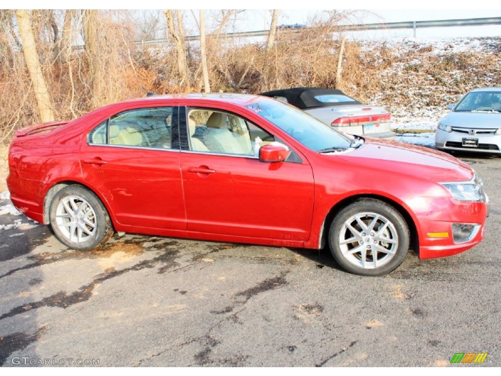 2010 Fusion SEL - Sangria Red Metallic / Medium Light Stone photo #4