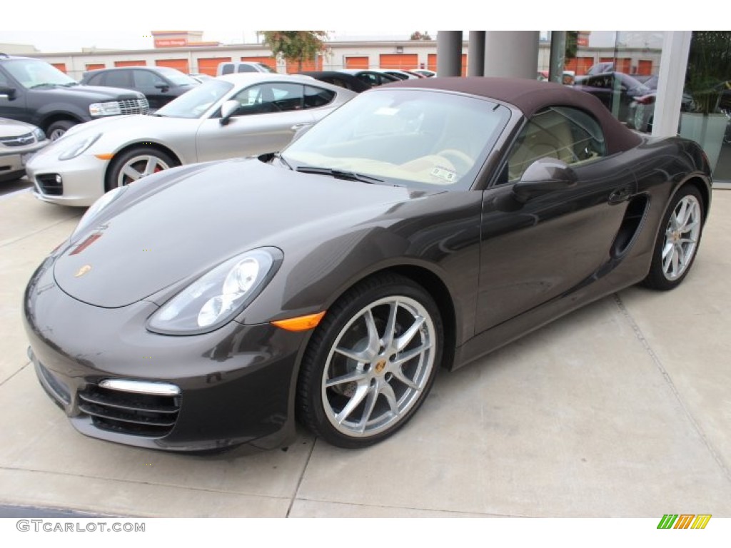 Anthracite Brown Metallic 2014 Porsche Boxster Standard Boxster Model Exterior Photo #88755828
