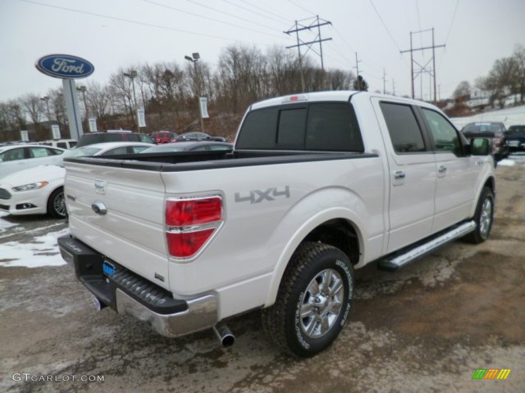 2010 F150 Lariat SuperCrew 4x4 - White Platinum Metallic Tri Coat / Tan photo #7