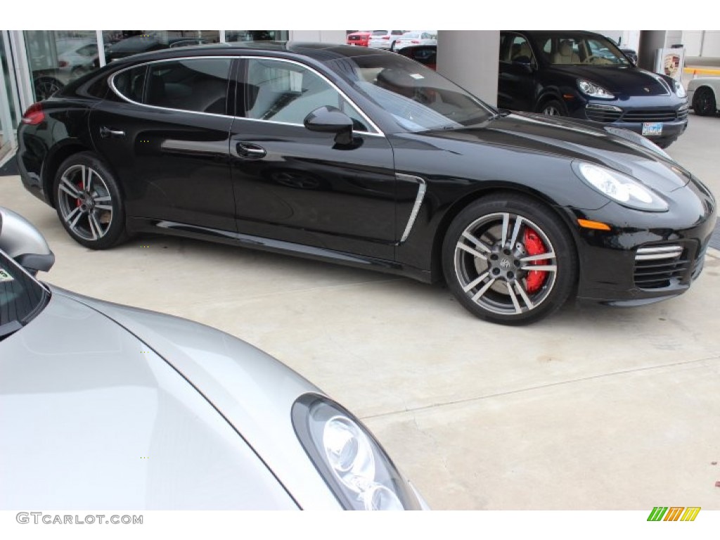 Black 2014 Porsche Panamera Turbo Executive Exterior Photo #88757418