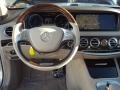 Silk Beige/Espresso Brown 2014 Mercedes-Benz S 550 Sedan Steering Wheel