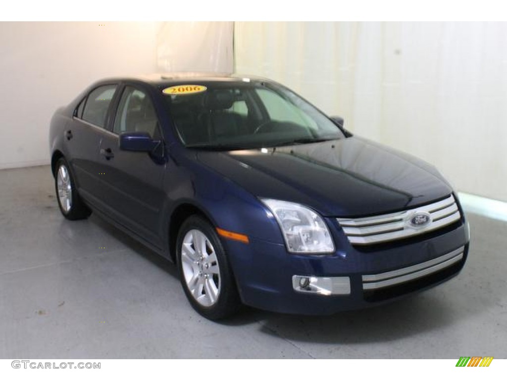 2006 Fusion SEL V6 - Dark Blue Pearl Metallic / Charcoal Black photo #4