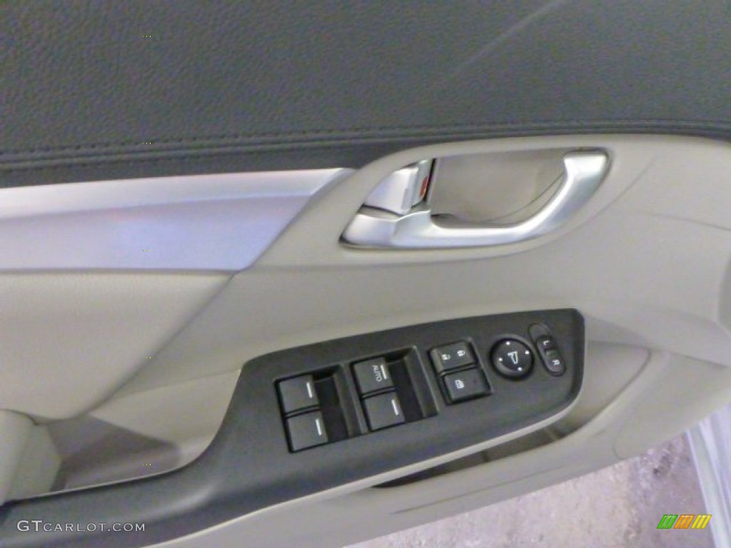 2013 Civic EX-L Sedan - Alabaster Silver Metallic / Gray photo #12