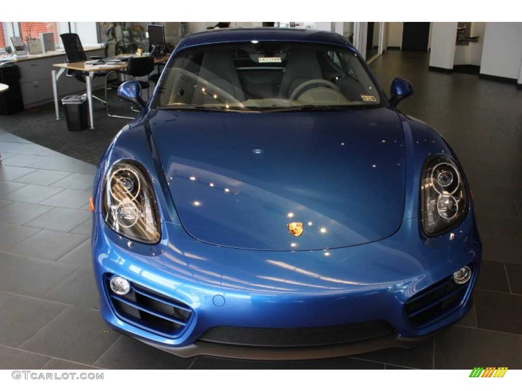 2014 Cayman  - Sapphire Blue Metallic / Platinum Grey photo #2