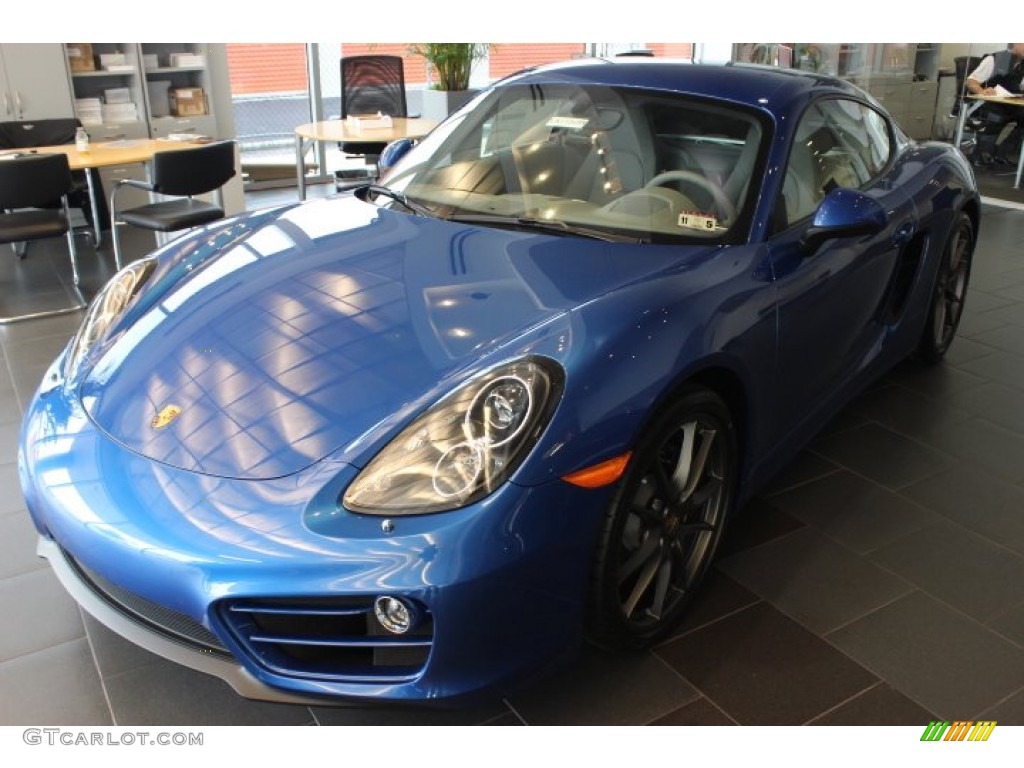 2014 Cayman  - Sapphire Blue Metallic / Platinum Grey photo #3