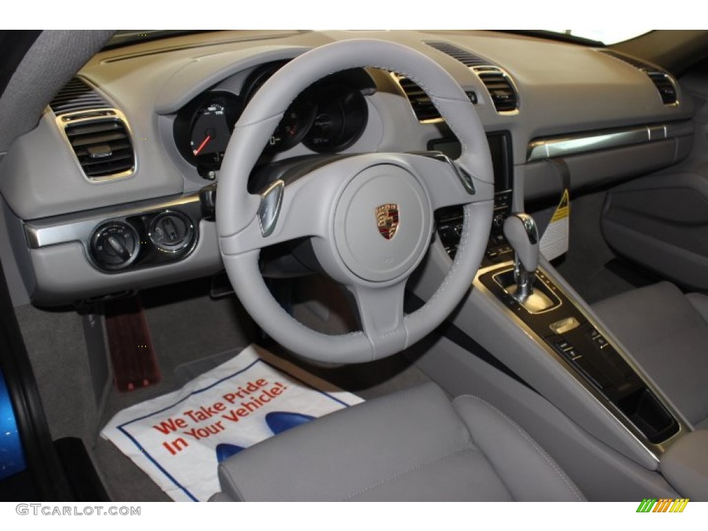 2014 Porsche Cayman Standard Cayman Model Platinum Grey Dashboard Photo #88760205