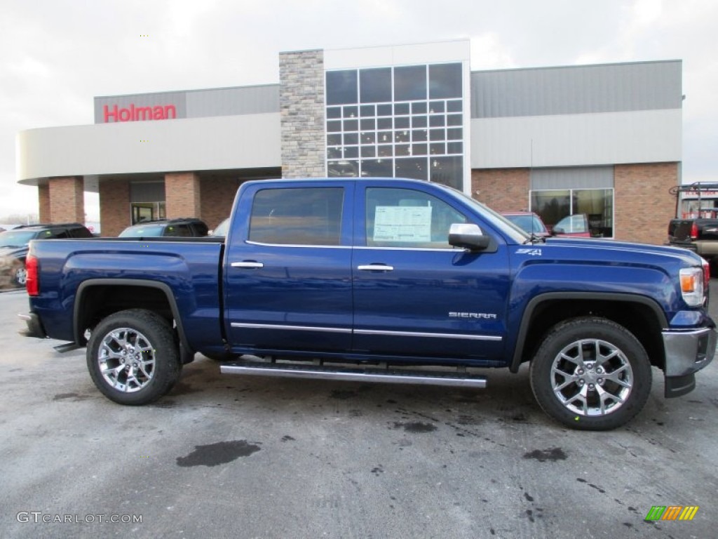 Blue gmc sierra