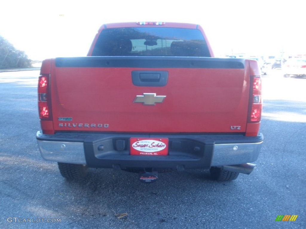 2011 Silverado 1500 LTZ Crew Cab 4x4 - Victory Red / Dark Cashmere/Light Cashmere photo #4